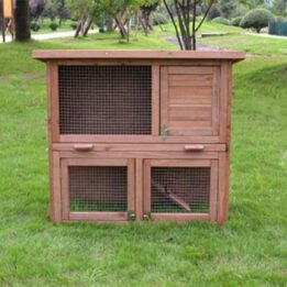 Wholesale Large Wooden Rabbit Cage Outdoor Two Layers Pet House 145x 45x 84cm 08-0027 www.gmtshop.com