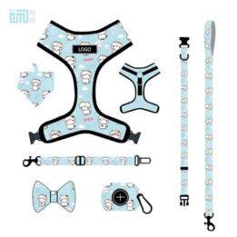 Pet harness factory new dog leash vest-style printed dog harness set small and medium-sized dog leash 109-0007 www.gmtshop.com