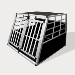 Aluminum Small Double Door Dog cage 89cm 75a 06-0772 Pet products factory wholesaler, OEM Manufacturer & Supplier www.gmtshop.com