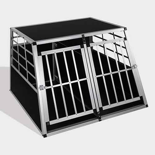 Aluminum Dog cage size 104cm Large Double Door Dog cage 65a 06-0775 www.gmtshop.com