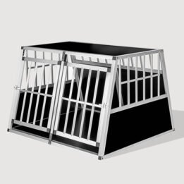 Aluminum Large Double Door Dog cage With Separate board 65a 104 06-0776 www.gmtshop.com