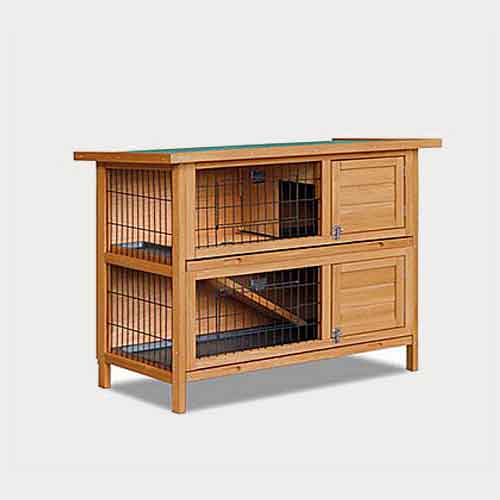 Wooden Rabbit Cage Double layer wood rabbit house plan indoor 92cm 06-0788 Chicken Cages & Hen House chicken cage for sale