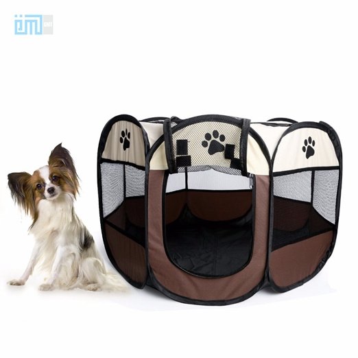 Foldable Portable Soft Sided 600D Oxford Cloth Indoor and Outdoor Dog Cat Playpen Pet Playpen with 8 Panels 06-0237 www.gmtshop.com