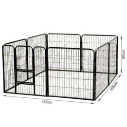 80cm Large Custom Pet Wire Playpen Outdoor Dog Kennel Metal Dog Fence 06-0125 www.gmtshop.com