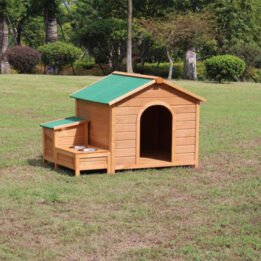 Novelty Custom Made Big Dog Wooden House Outdoor Cage www.gmtshop.com