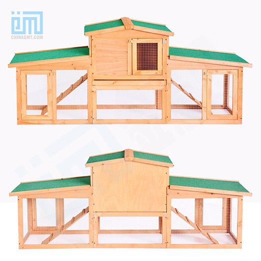GMT60005 China Pet Factory Hot Sale Luxury Outdoor Wooden Green Paint Cheap Big Rabbit Cage www.gmtshop.com