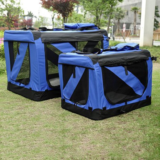 Blue Large Dog Travel Bag Waterproof Oxford Cloth Pet Carrier Bag www.gmtshop.com