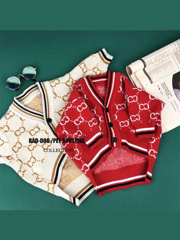 Wholesale Dog Sweater - Winter Clothes Cardigan Sweater For Pet