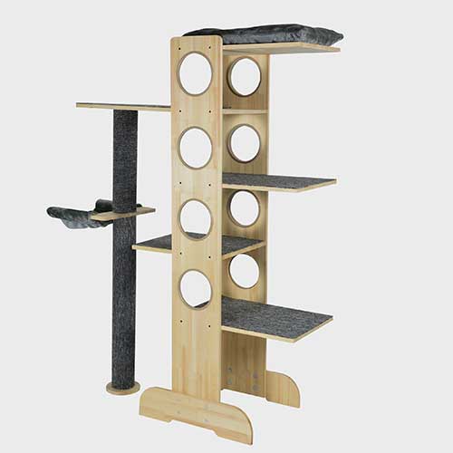 Pet Furniture Products factory supply natur wood cat tree 06-0194 Cat House: Wooden Pet Tree House Furniture natur wood cat tree 06-0194