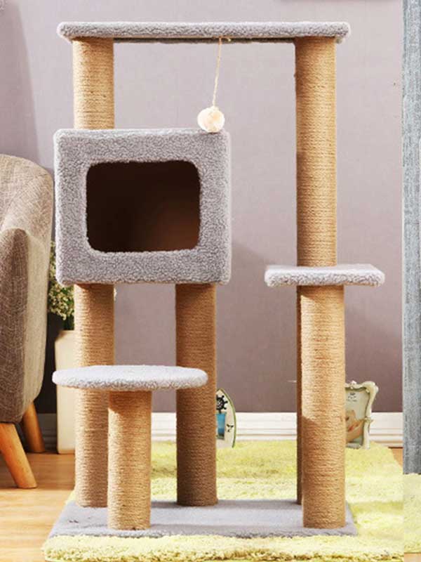 Factory-OEM-Wholesale-Particle-Board-Cat-Tree-Gray-Pet-Toys-Big-Cat-Condo-06-1173