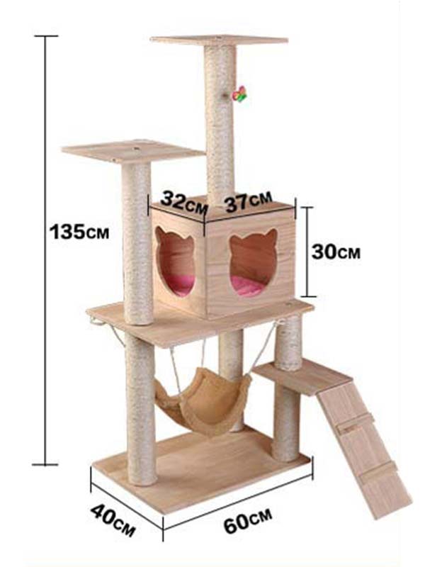OEM-Wooden-cat-tree-cat-climbing-frame-density-board-cat-room