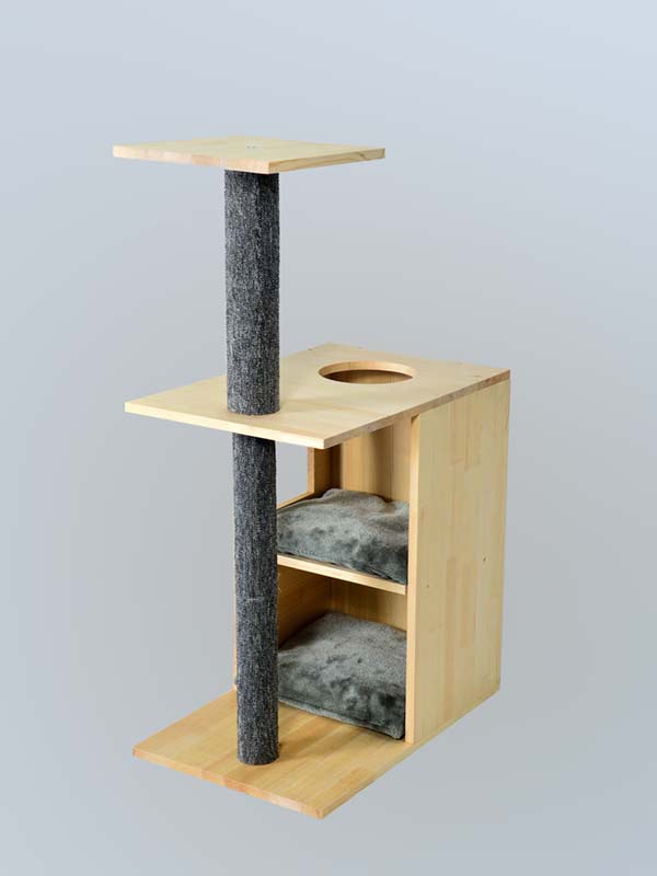 Wholesale Cat Scratching Tree Cat House Wooden Cat Tree Furniture Dirct Factory 06-0201