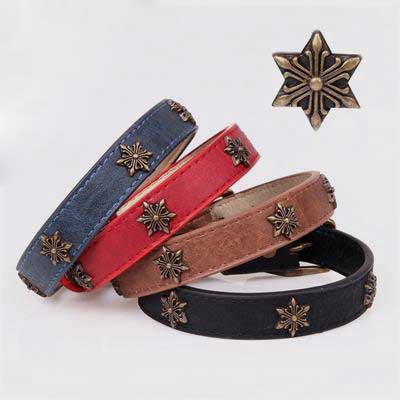 Dog Collar Product: Bronze Star Pattern Medium 06-0590 Pet collars leashes bandana: pet supplies oem custom collar bling dog collar