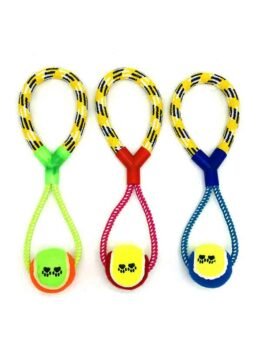 Creative Dog Toy Number Eight Shape Tennis Cotton Rope