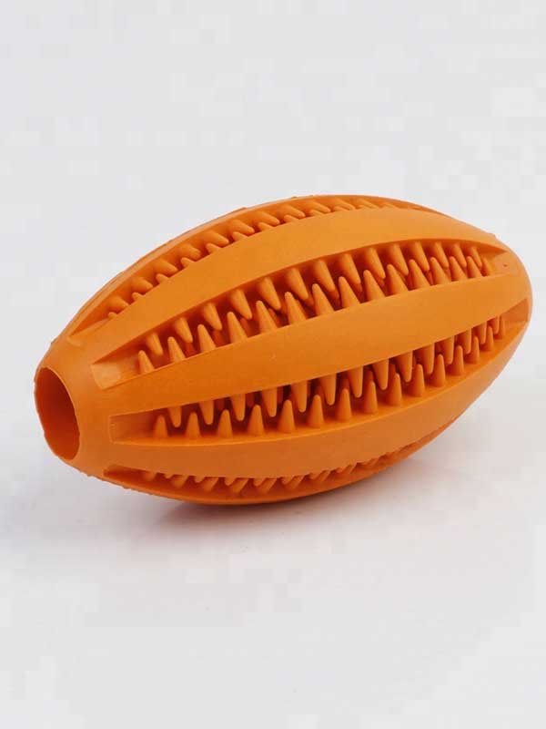 Wholesale Pet Toys Dog Football Shape Bite Molar Rubber Ball Toy