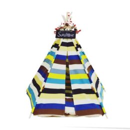 Dog Cat Teepee: Luxury Foldable Cotton Fabric Tent For Pets 06-0940 www.gmtshop.com
