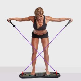 Fitness Equipment Multifunction Chest Muscle Training Bracket Foldable Push Up Board Set With Pull Rope www.gmtshop.com