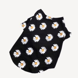 Newest Custom Print Logo Small Daisies Pet T-shirt Luxury Dog Clothes www.gmtshop.com