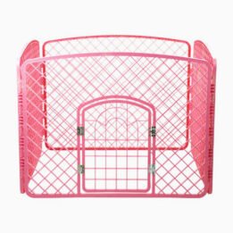 Custom outdoor pp plastic 4 panels portable pet carrier playpens indoor small puppy cage fence cat dog playpen for dogs www.gmtshop.com