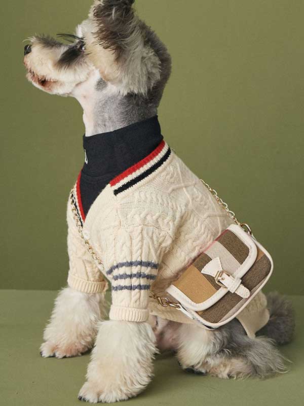 Designer Dog Clothes Wholesale Knitted Cardigan Pet Clothes Korea 06-1560