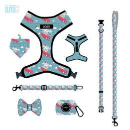Pet harness factory new dog leash vest-style printed dog harness set small and medium-sized dog leash 109-0006 www.gmtshop.com