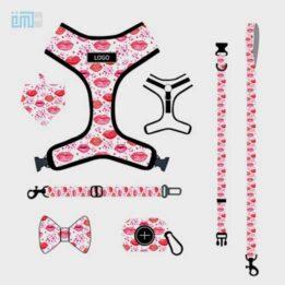 Pet harness factory new dog leash vest-style printed dog harness set small and medium-sized dog leash 109-0016 www.gmtshop.com