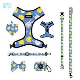 Pet harness factory new dog leash vest-style printed dog harness set small and medium-sized dog leash 109-0018 www.gmtshop.com