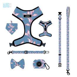 Pet harness factory new dog leash vest-style printed dog harness set small and medium-sized dog leash 109-0019 www.gmtshop.com