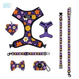 Pet harness factory new dog leash vest-style printed dog harness set small and medium-sized dog leash 109-0021 www.gmtshop.com