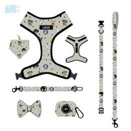 Pet harness factory new dog leash vest-style printed dog harness set small and medium-sized dog leash 109-0022 www.gmtshop.com