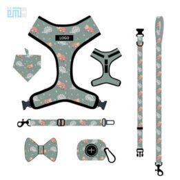 Pet harness factory new dog leash vest-style printed dog harness set small and medium-sized dog leash 109-0025 www.gmtshop.com