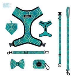 Pet harness factory new dog leash vest-style printed dog harness set small and medium-sized dog leash 109-0026