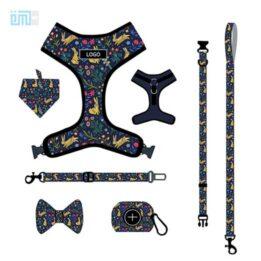 Pet harness factory new dog leash vest-style printed dog harness set small and medium-sized dog leash 109-0027 www.gmtshop.com