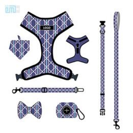 Pet harness factory new dog leash vest-style printed dog harness set small and medium-sized dog leash 109-0032