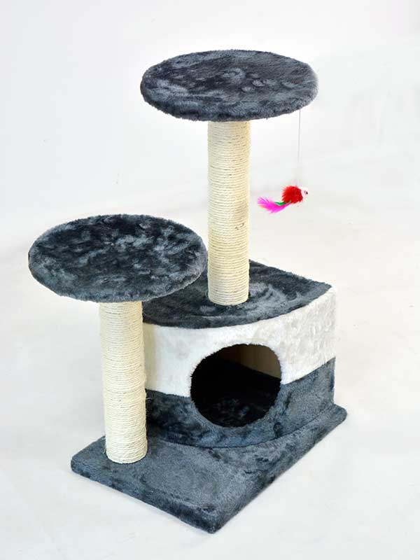 Árbol de gatito de juguete de ratón de plataforma de habitación de gato de escalada de gato de dos colores 06-0009 www.gmtshop.com
