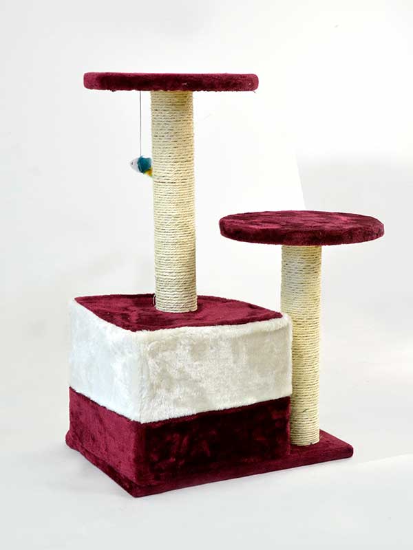 two-color cat climbing cat room platform mouse toy kitten tree