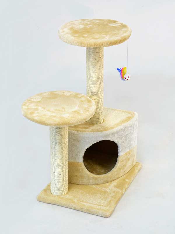Árbol de gatito de juguete de ratón de plataforma de habitación de gato de escalada de gato de dos colores 06-0009 www.gmtshop.com
