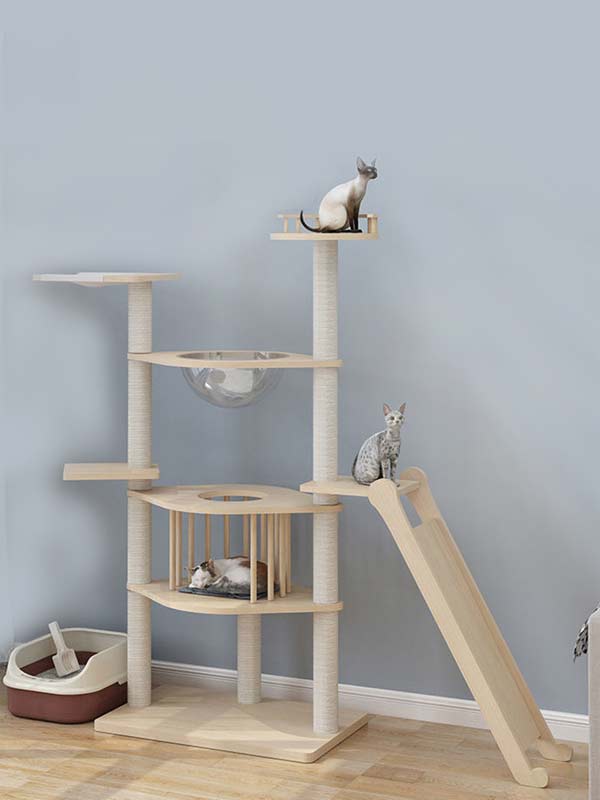 Wholesale pine solid wood multilayer board cat tree cat tower cat climbing frame 105-212 Pet products factory wholesaler, OEM Manufacturer & Supplier www.gmtshop.com
