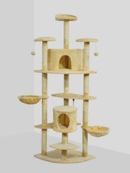 Factory Direct Combination Double Nest Jumping Platform Large Cat Climbing Frame Plush Cloth Sisal Cat Villa 105-33059 www.gmtshop.com