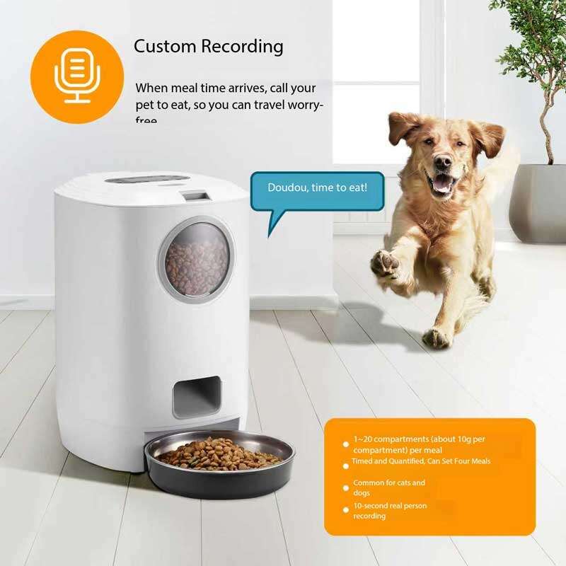 Wholeasle Amazon food feeder double meal feeder pet smart feeder