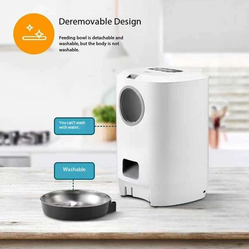 Wholeasle Amazon food feeder double meal feeder pet smart feeder