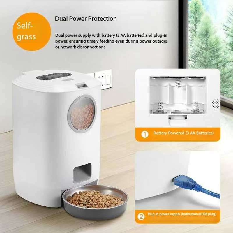 Wholeasle Amazon food feeder double meal feeder pet smart feeder