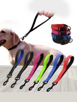 Manufacturers direct multi-color 30cm dog nylon ribbon big pull hook leash