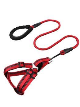 Custom adjustable reflective lead rope chest strap set outdoor dog chain dog leash
