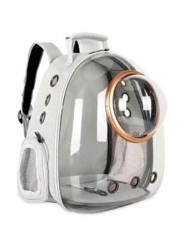 Transparent gold circle gray pet cat backpack 103-45044 www.gmtshop.com