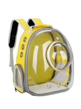 Transparent gold circle yellow pet cat backpack 103-45045 www.gmtshop.com