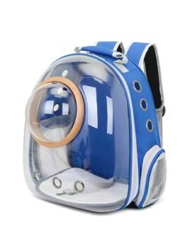 Transparent gold circle blue pet cat backpack 103-45047 www.gmtshop.com