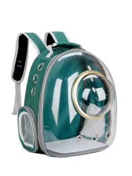 Transparent gold circle green pet cat backpack 103-45049 www.gmtshop.com