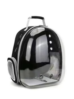 Transparent black pet cat backpack with side opening 103-45051 www.gmtshop.com