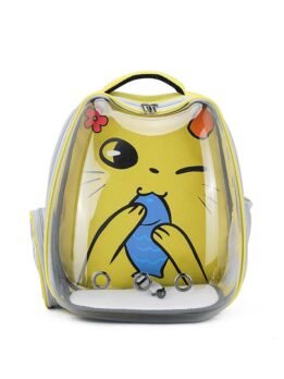 Yellow Transparent Breathable Cat Backpack Pet Bag 103-45078 www.gmtshop.com
